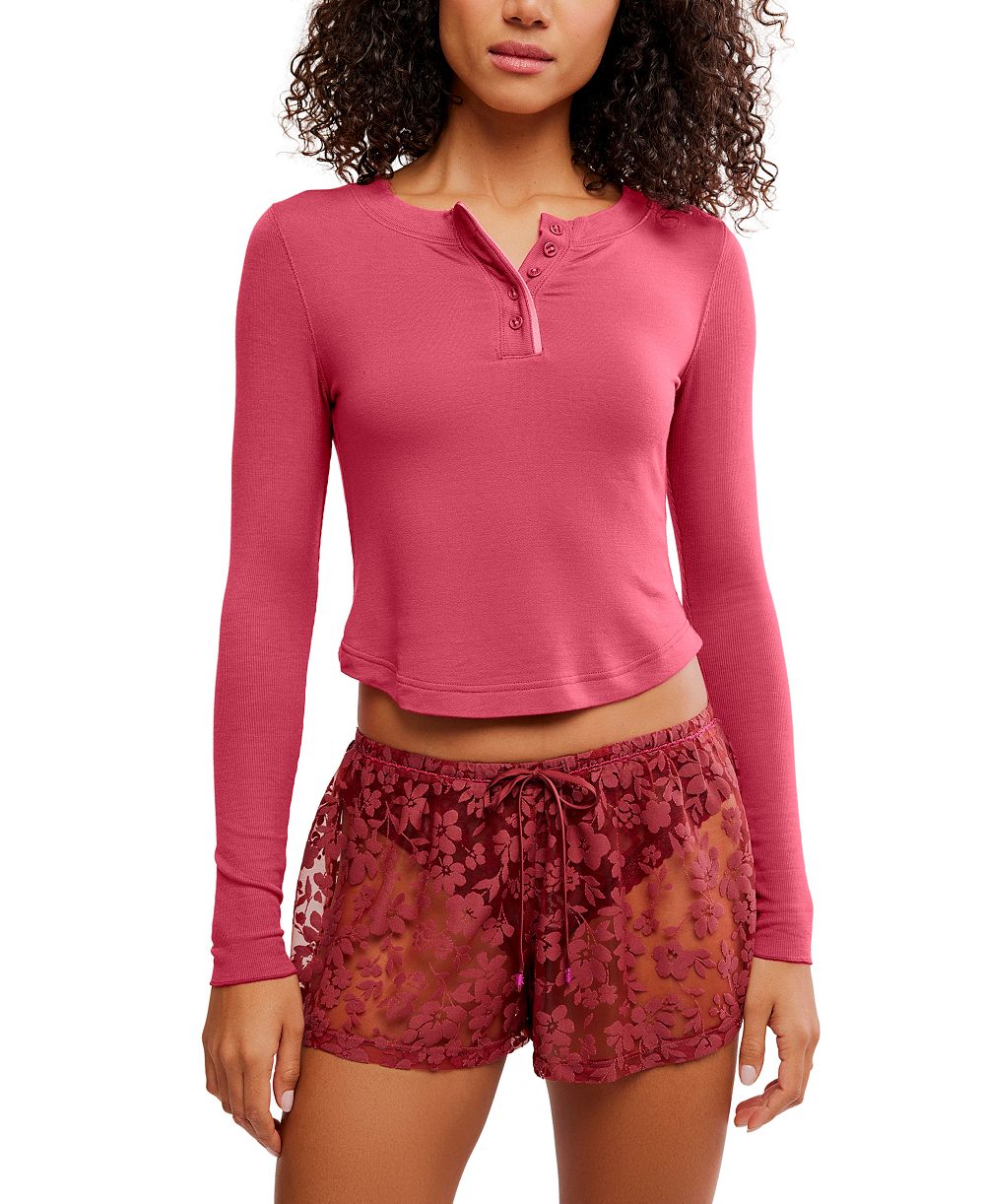 Free People Женский топ Henley из модала