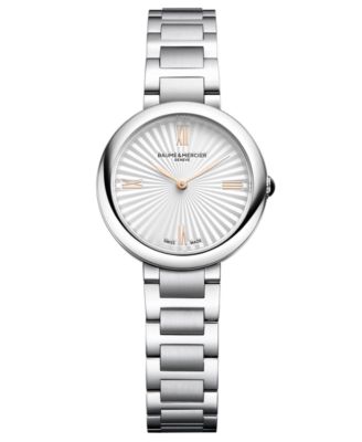 Baume & Mercier женские часы De Joia Quartz, серебряная нержавеющая сталь, 28mm