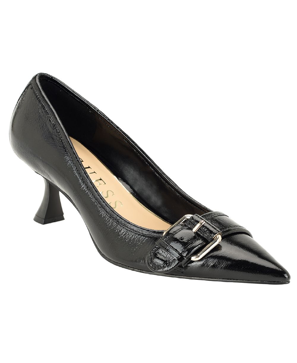 GUESS Women's Andey Buckle Sculpted Kitten Heel Pump
