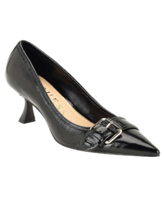 GUESS Women's Andey Buckle Sculpted Kitten Heel Pump