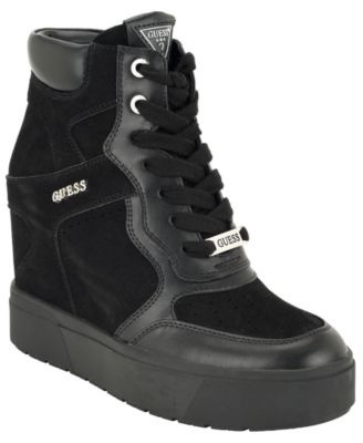 GUESS Women's Guilley Lace-Up Wedge Sneaker Bootie