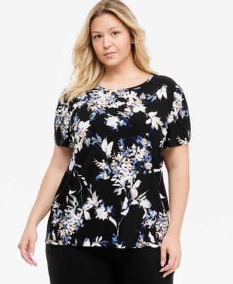 Женская футболка Anne Klein Essentials Plus Size Tuli Floral