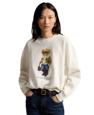 Женская толстовка Polo Ralph Lauren из флиса с круглым вырезом и медведем Polo, зимняя коллекция