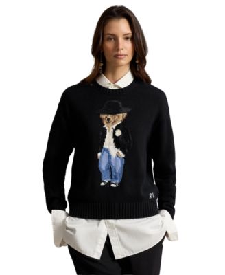 Polo Ralph Lauren Women's Polo Bear Long-Sleeve Crewneck Sweater