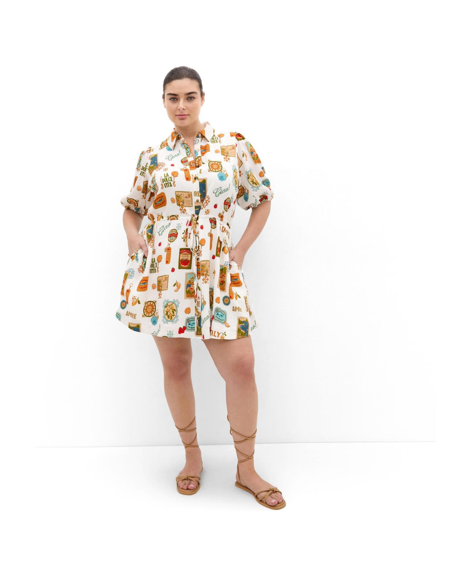 Женское мини-платье CITY CHIC Amore Print
