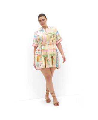 Женское мини-платье CITY CHIC Lia Sea Dream Placement Print