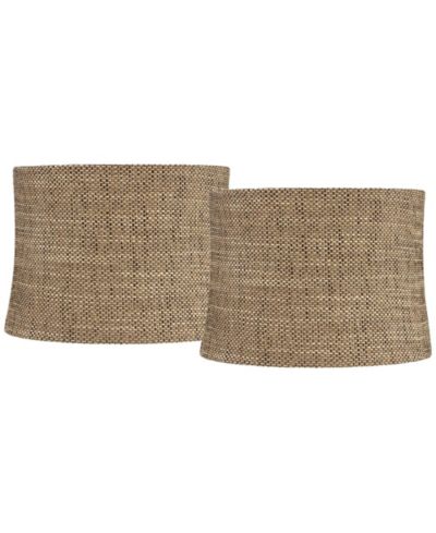 Springcrest Set of 2 Drum Lamp Shades High Spider Replacement Harp Finial Fitting