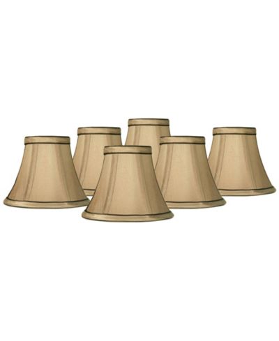 Springcrest Набор из 6 круглых абажуров для ламп Celia Small 3" x 6" x 5" с креплением Clip-On