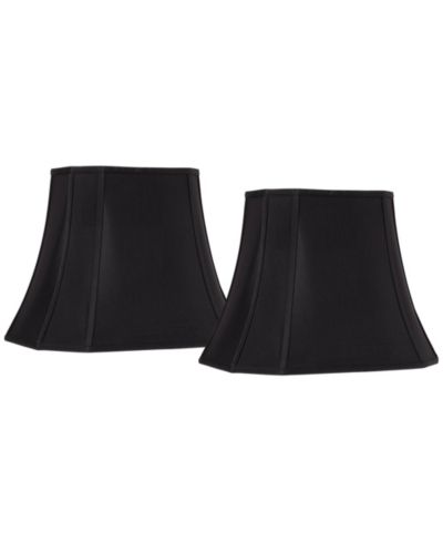 Springcrest Set of 2 Oblong Lamp Shades Medium 10" Wide x 7" Deep at Top 16" Wide x 12" Deep at Bottom 12.5" High Spider Harp Finial