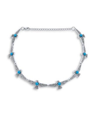 Ожерелье-чокер Bling Jewelry Southwestern Eagle Bird с бирюзой, регулируемое