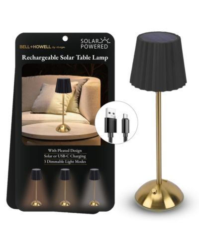 Bell + Howell настольная лампа с аккумулятором и регулируемой яркомостью LED