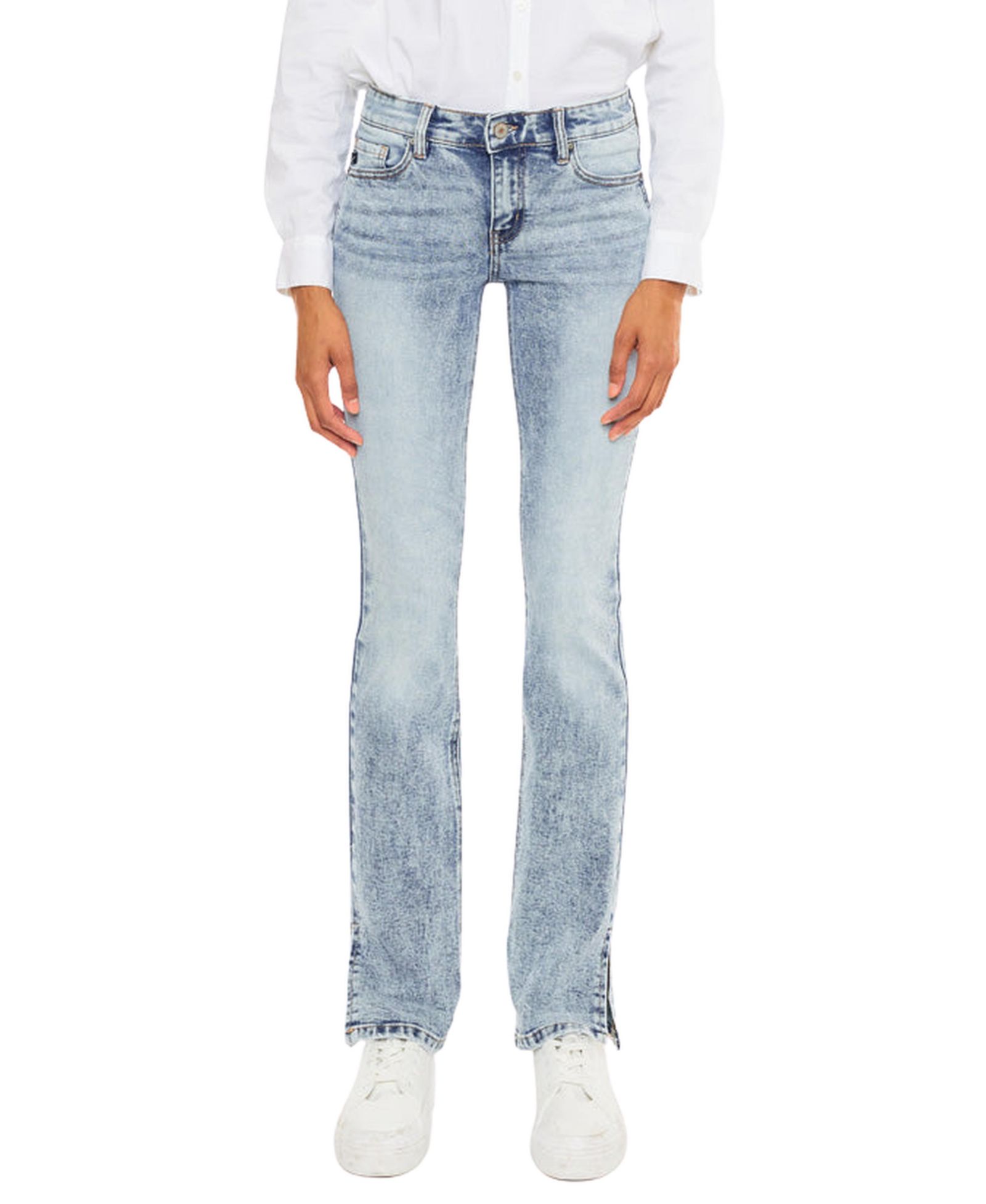 KanCan Women's Nadia Mid-Rise Y2K Bootcut Jeans