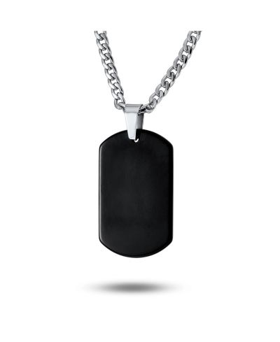 Bling Jewelry Мужской кулон Dog Tag из нержавеющей стали 24 Inch