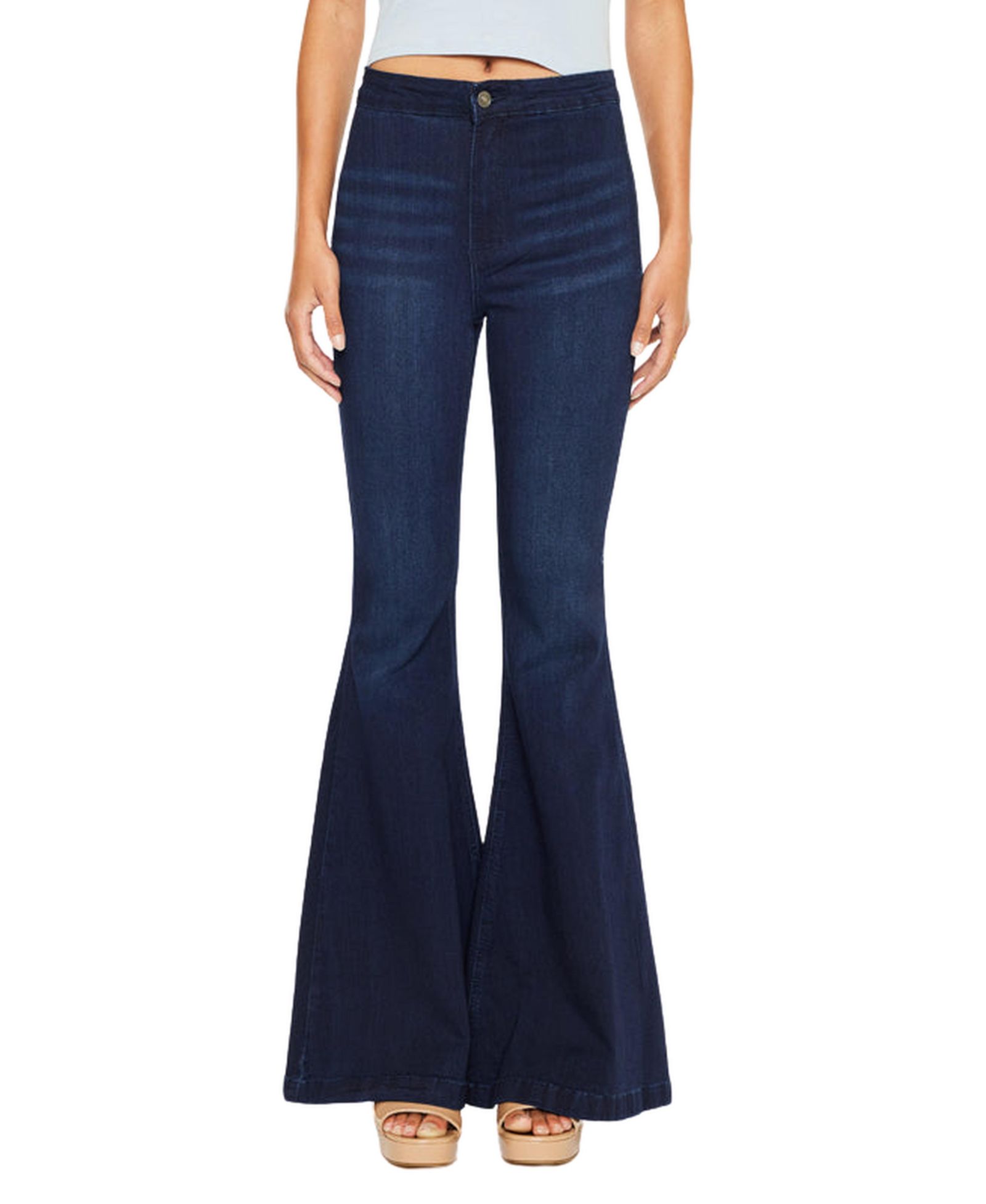 KanCan Women's Jainey High Rise Flare Jeans