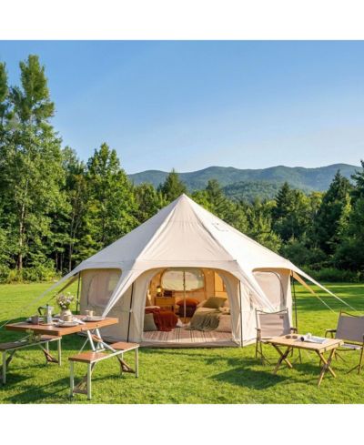 Streamdale Furniture просторная всесезонная палатка-белл из ткани 600D Oxford 14.8feet x 9.2feet с подворачивающимися стенками