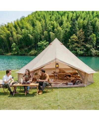 Водонепроницаемая палатка Bell Tent Streamdale Furniture 4-Season 13.1feet с отверстием для печи на 8 человек
