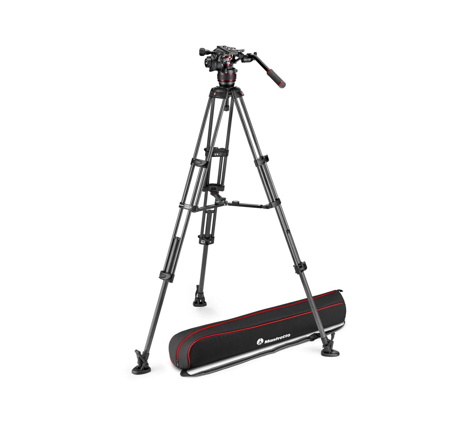 Manfrotto Nitrotech 608 Carbon Fiber Tripod with Fluid Video Head for Professional Video