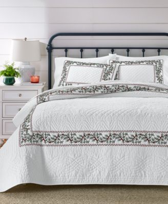 Charter Club Festive Frame Quilted 3-Piece Quilt Set, King, Macy's Exclusive