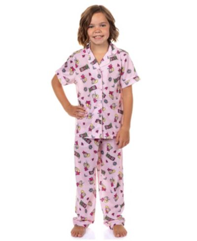 Детский комплект пижамы Wicked Pajamas Girls' Kids Glinda Chibi Crown Butterfly 2PC Coat Front