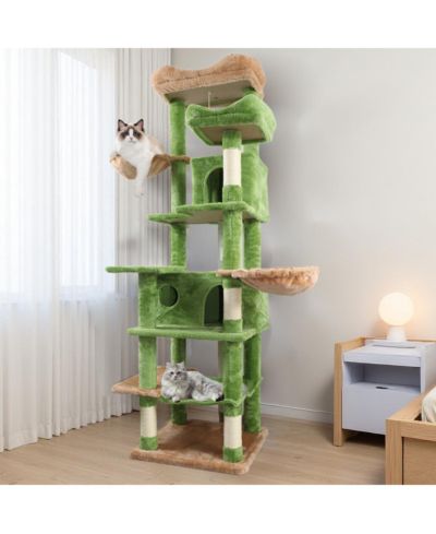 Streamdale Furniture 68 inches Cat Tree with Hammocks, Cat Cave, and Scratching Posts