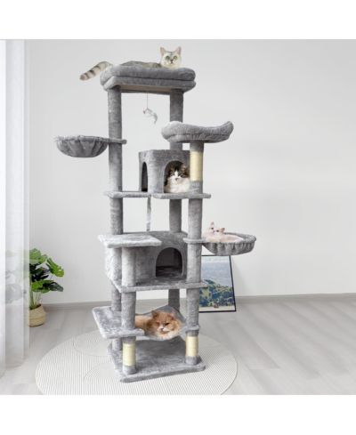 Кошачий игровой комплекс Streamdale Furniture 68 inches Multi-Level с гамаками, домиком и когтеточками