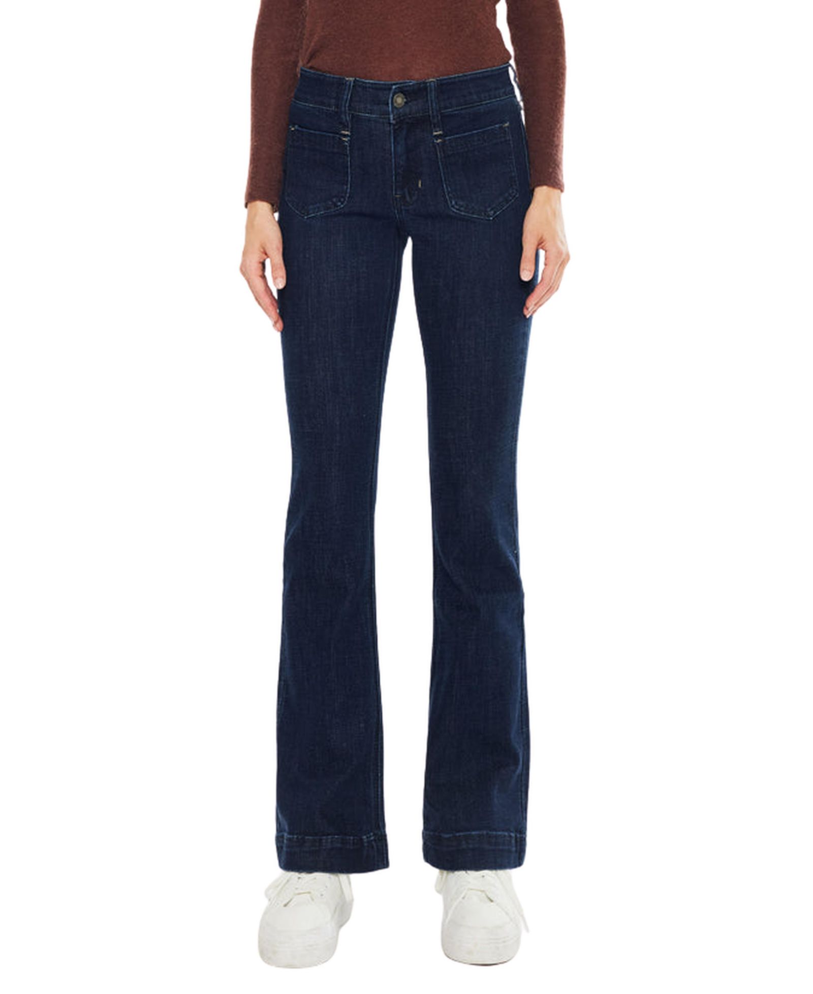 KanCan Women's Star Mid Rise Bootcut Jeans