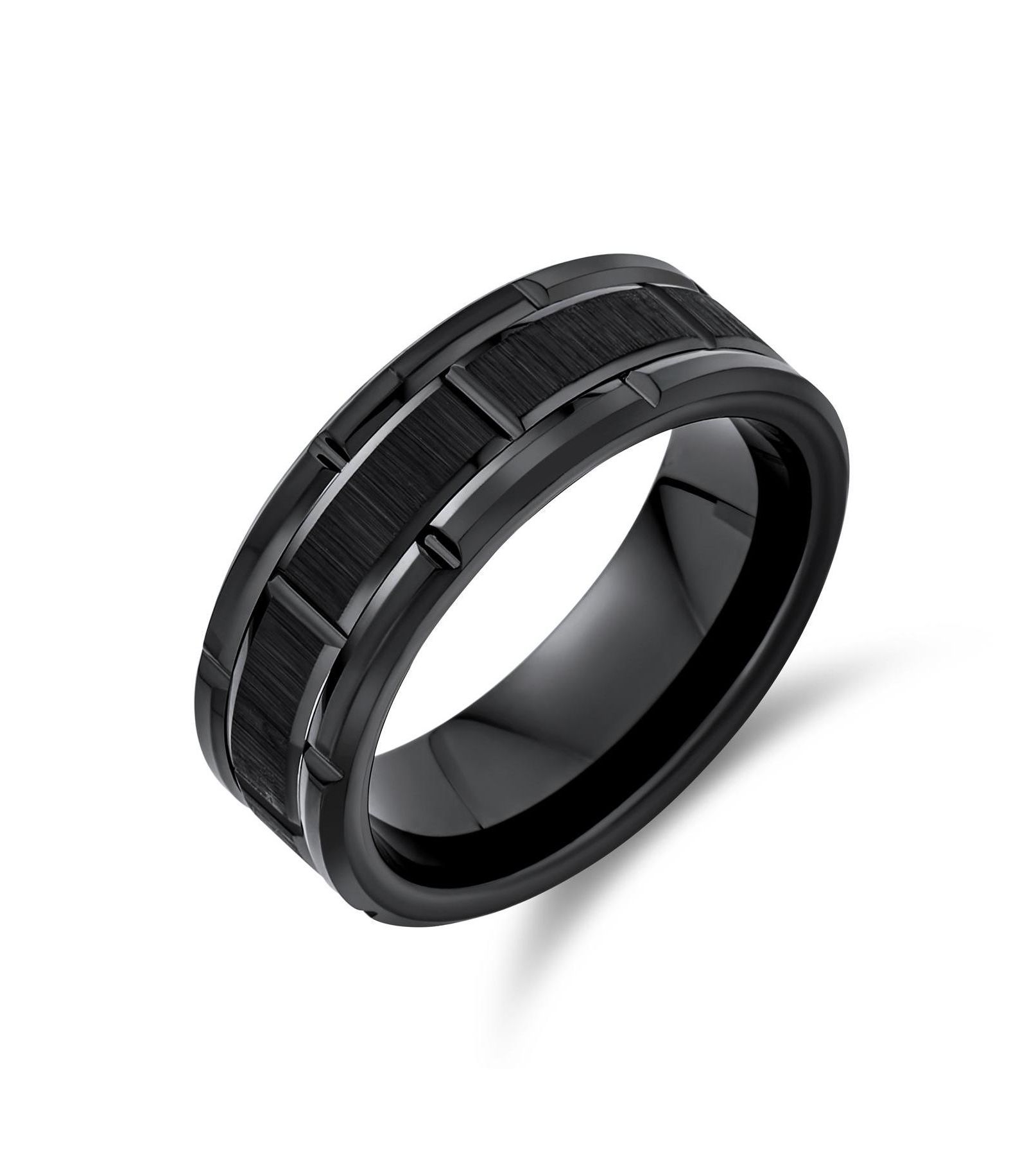 Bling Jewelry Men's Tire Band Ring Mechanic Car Racer Wide Tread