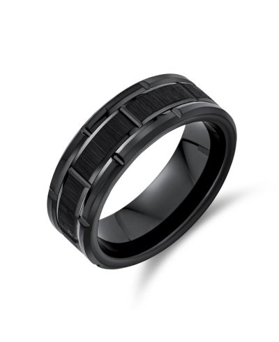 Bling Jewelry Men's Tire Band Ring Mechanic Car Racer Wide Tread