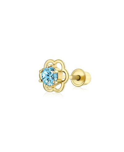 Bling Jewelry Серьга-гвоздик CZ Flower Helix Lobe Cartilage 14K 4MM