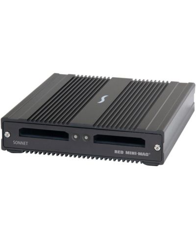 Sonnet SF3 Series Red Mini-mag Dual-Slot Thunderbolt 3 Card Reader