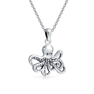 Подвеска Bling Jewelry Octopus Nautical Sea Creature Squid Oxidized.925 Sterling Silver