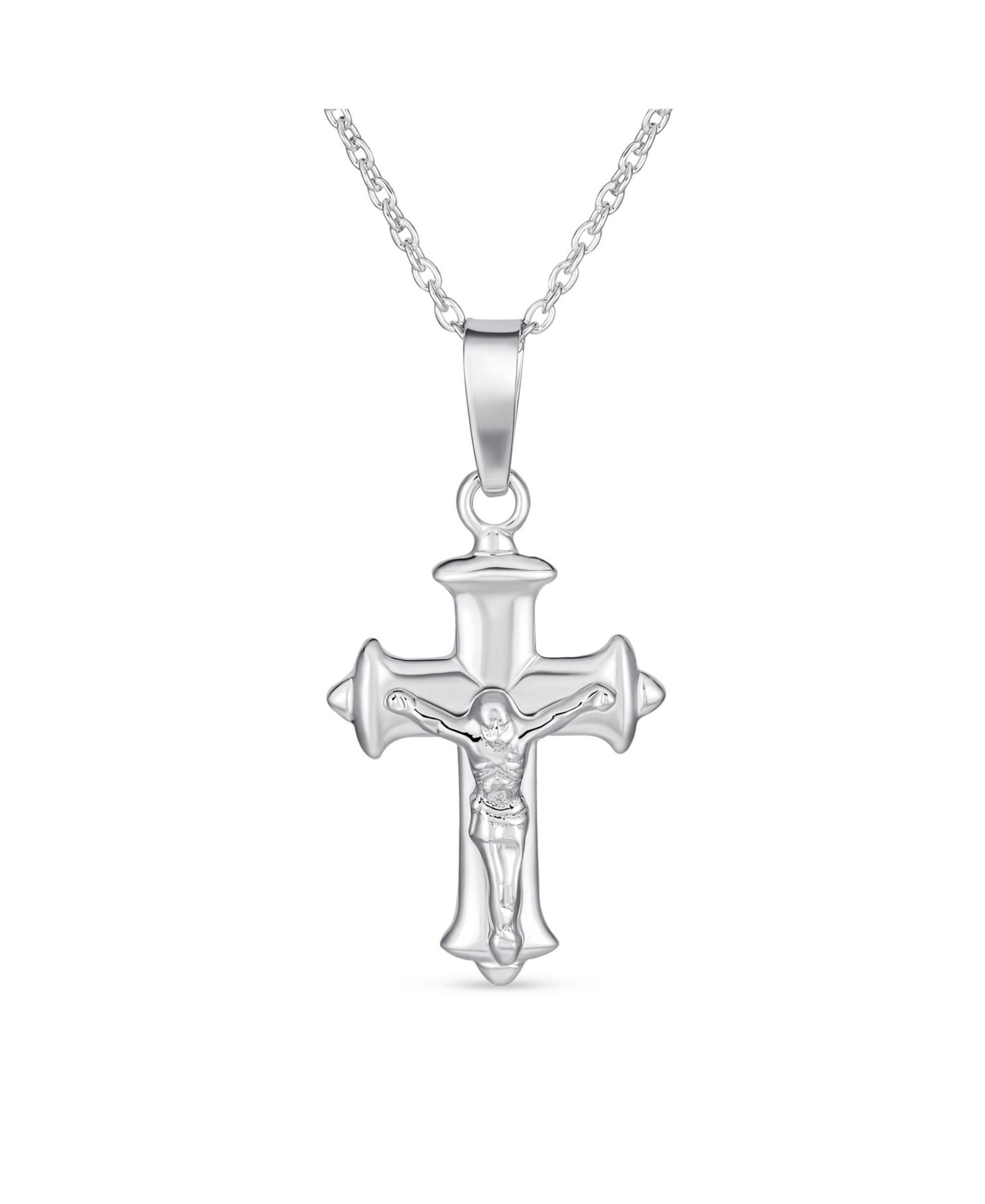 Подвеска-крест Bling Jewelry Religious Jesus Passion из серебра.925