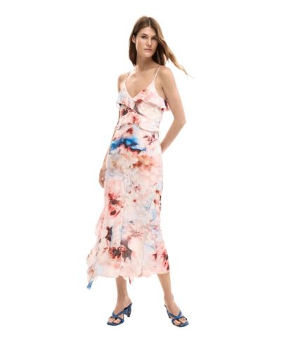 Desigual Женское цветочное платье с рюшами