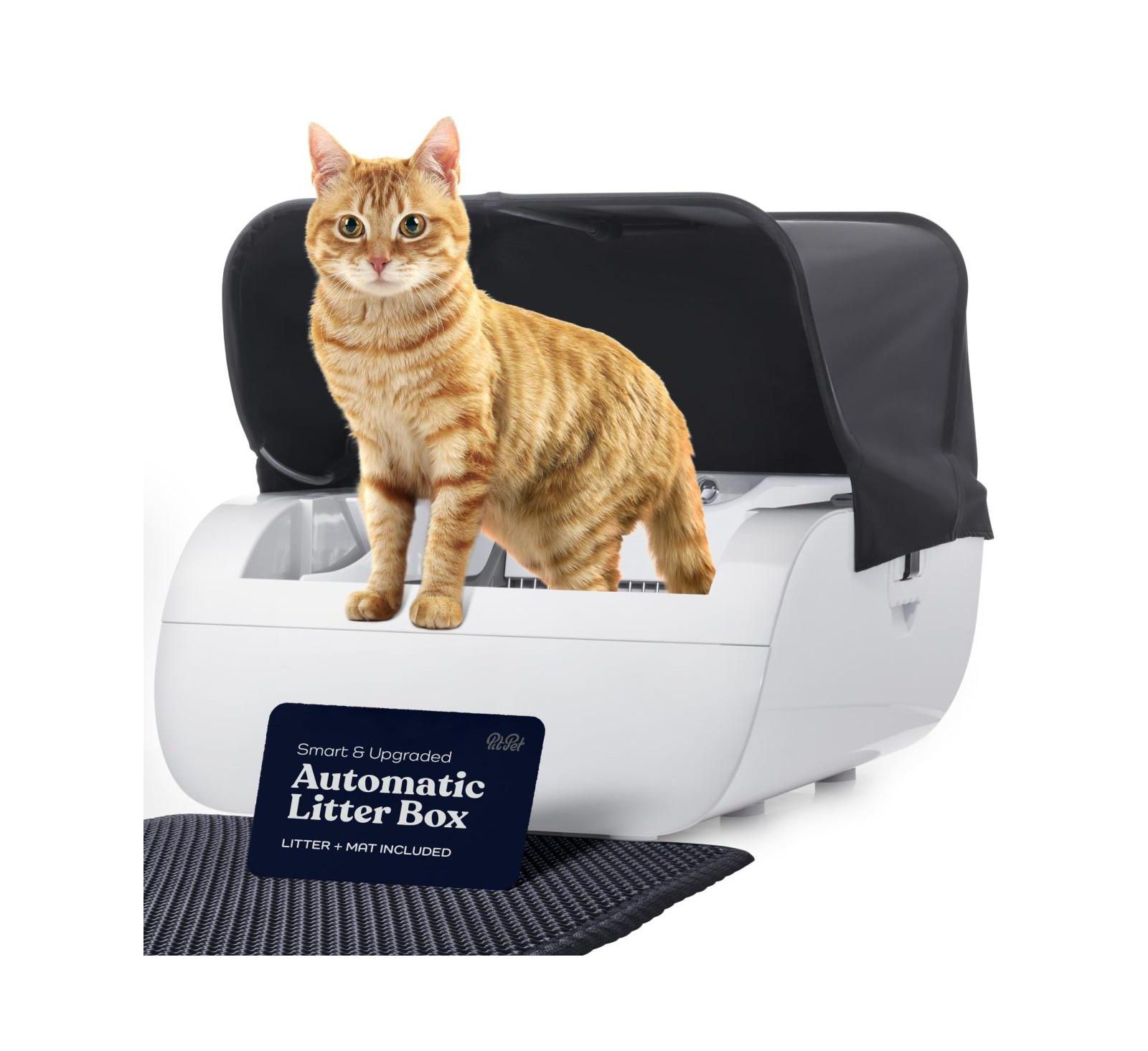 Streamdale Furniture Smart Cat Litter Box Cat Litter Box Wide Opening