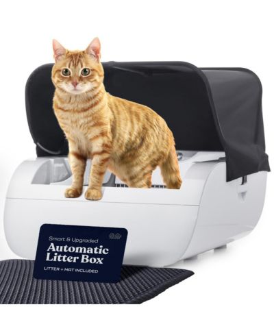Streamdale Furniture Smart Cat Litter Box Cat Litter Box Wide Opening