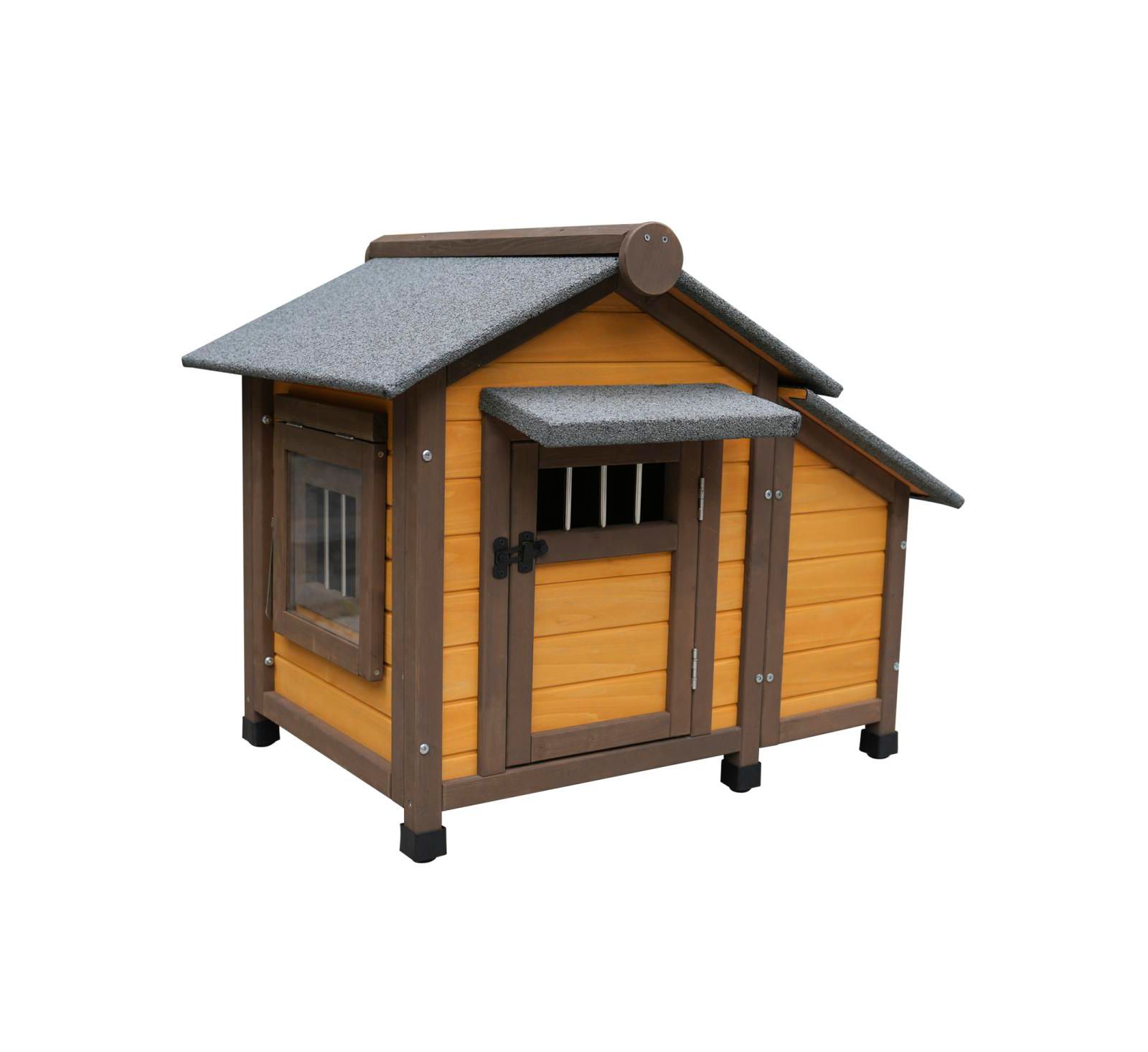 Домик для собак Streamdale Furniture из массива дерева, утепленный, для малых и средних собак