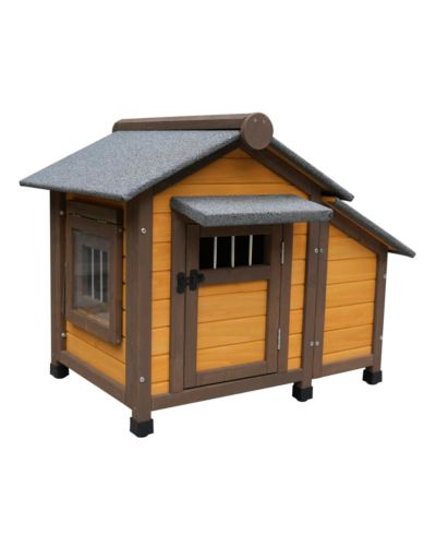 Домик для собак Streamdale Furniture из массива дерева, утепленный, для малых и средних собак