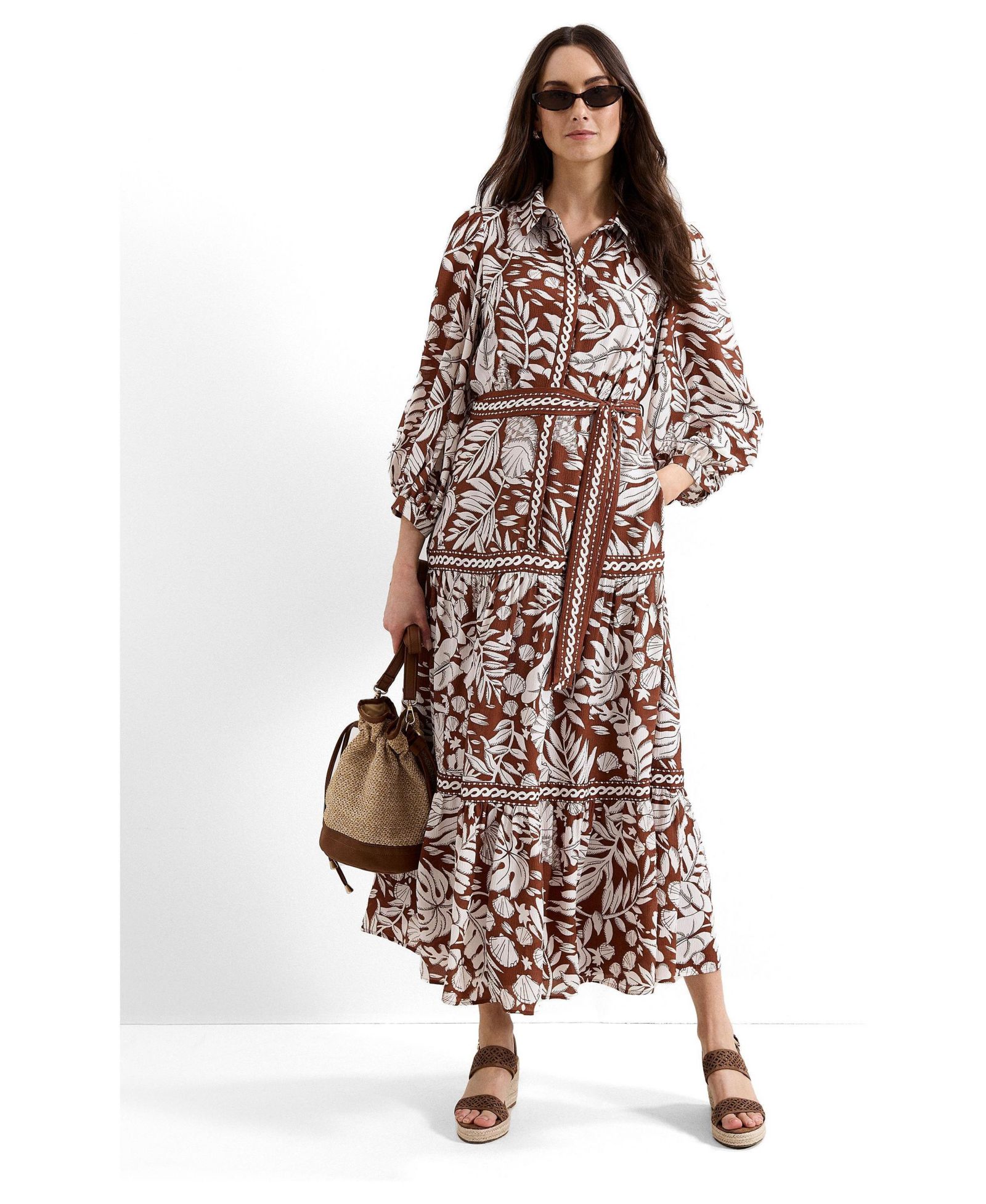 Женское платье-рубашка Phase Eight Floral Print Midi Shirt Dress