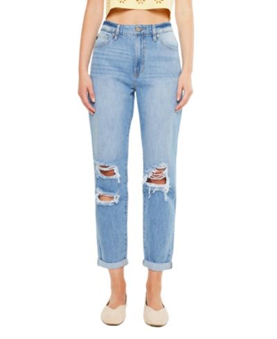 KanCan Women's Bridget Ultra High Rise Mom Jeans