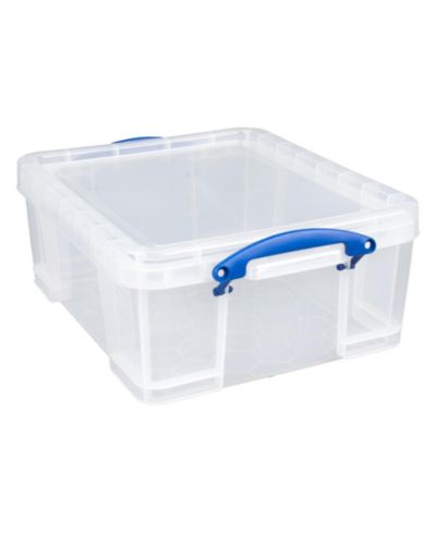 Пластиковый контейнер для хранения Really Useful Box 17L с крышкой и защелками