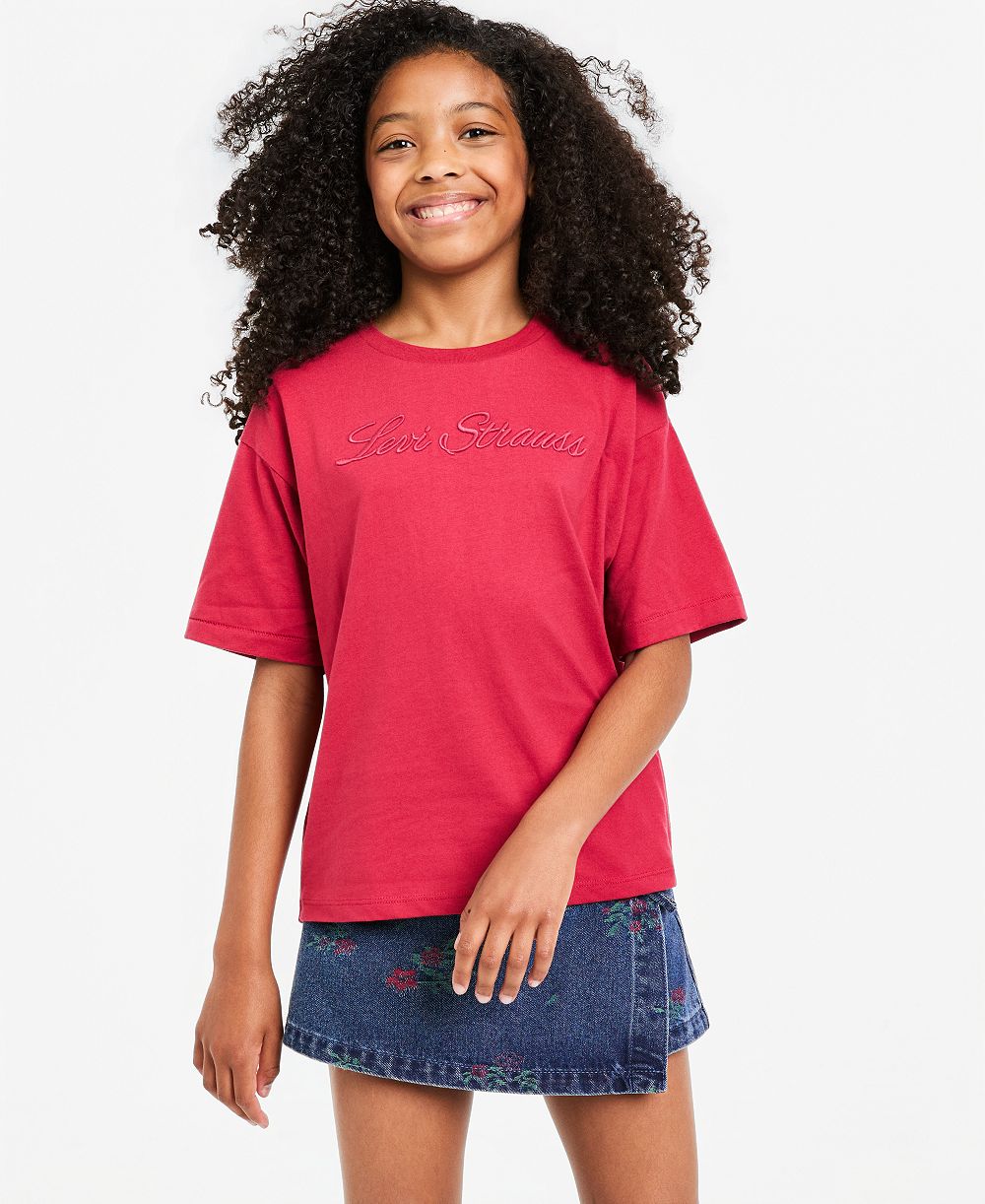 Футболка Levi's для девочек с 3D-принтом, размеры S-XL