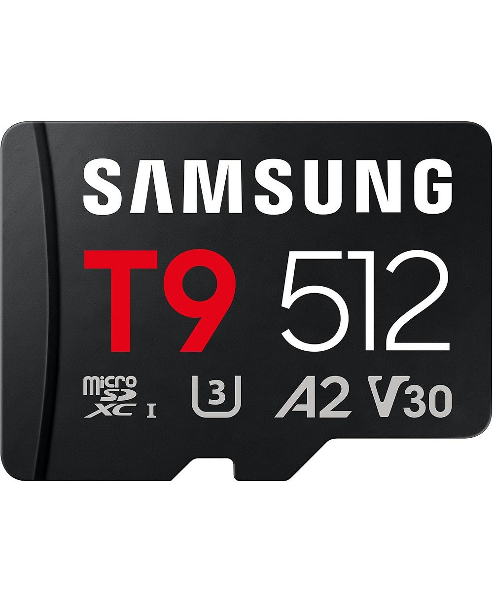 Samsung T9 512GB High-Speed MicroSD Card for Cameras