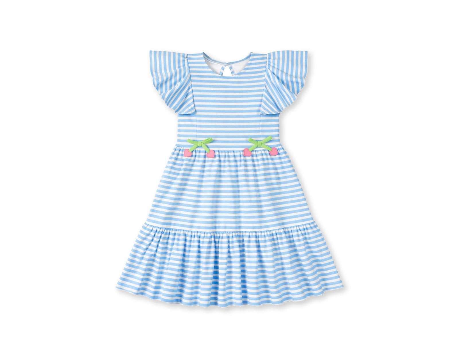 Детское трикотажное платье Florence Eiseman Stripe With Heart Cherries