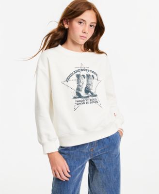 Свитшот Levi's для девочек с круглым вырезом, размеры S-XL