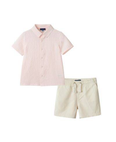 Детский комплект Andy & Evan Toddler Boys 2T-6 Coral Breeze Button down and Shorts