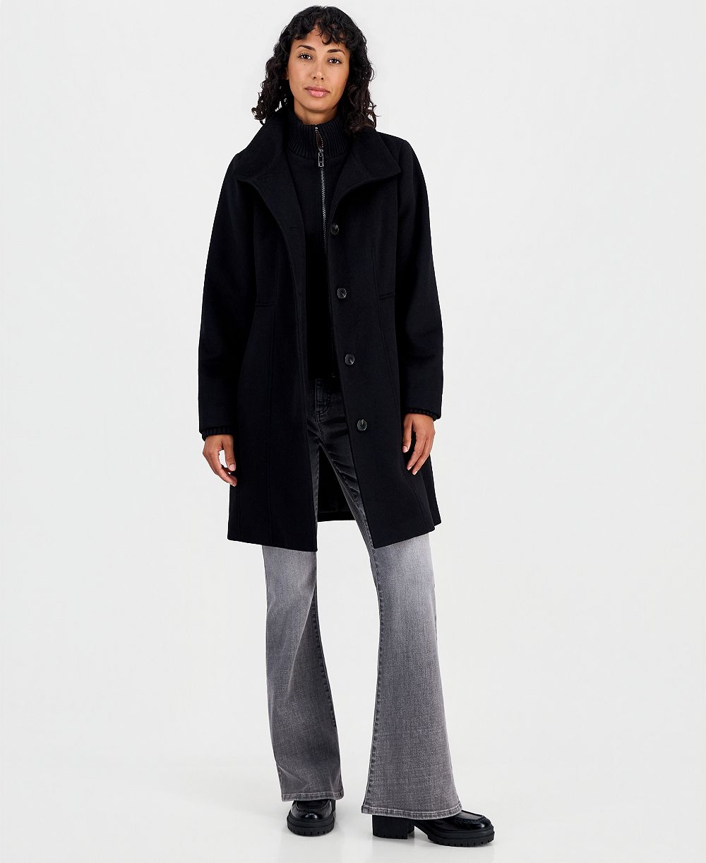 Calvin Klein Women's Knit Bibbed Walker Coat