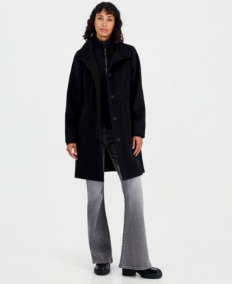 Calvin Klein Women's Knit Bibbed Walker Coat