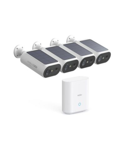 Aosu SolarCam P1 SE Indoor/Outdoor Solar Powered Wireless Color Night Vision Security Camera Kit