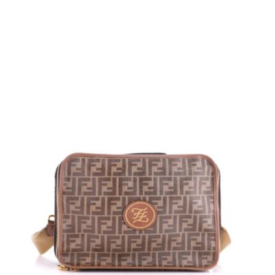 Pre-Owned Fendi Small Zip Around Travel Bag Zucca Coated Canvas