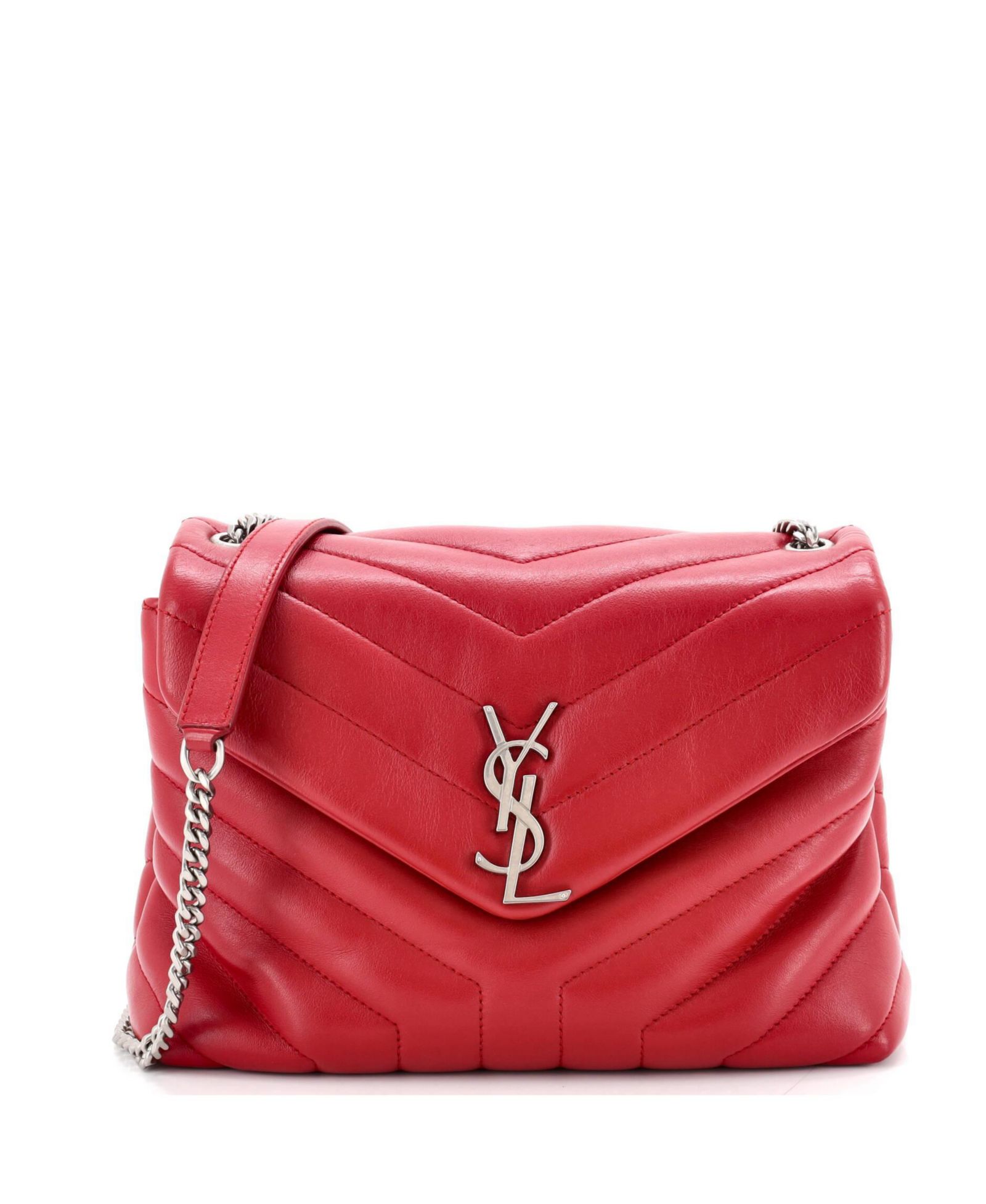 Подержанная сумка на плечо Pre-Owned Saint Laurent Small Loulou Matelasse Chevron Leather